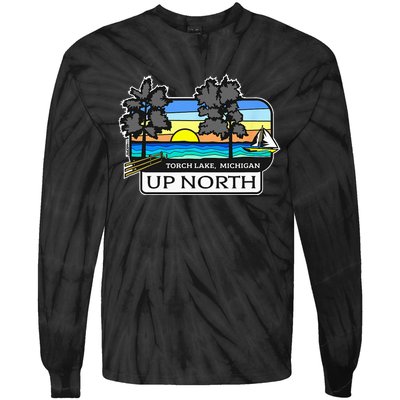 Up North Torch Lake Michigan Tie-Dye Long Sleeve Shirt