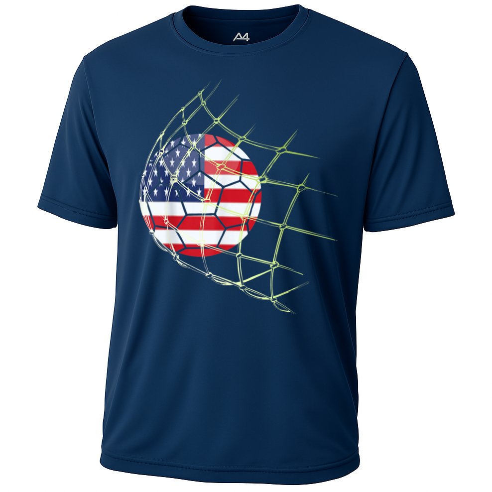 USA  National Team Soccer Jersey 2022 American Ball Flag Cooling Performance Crew T-Shirt