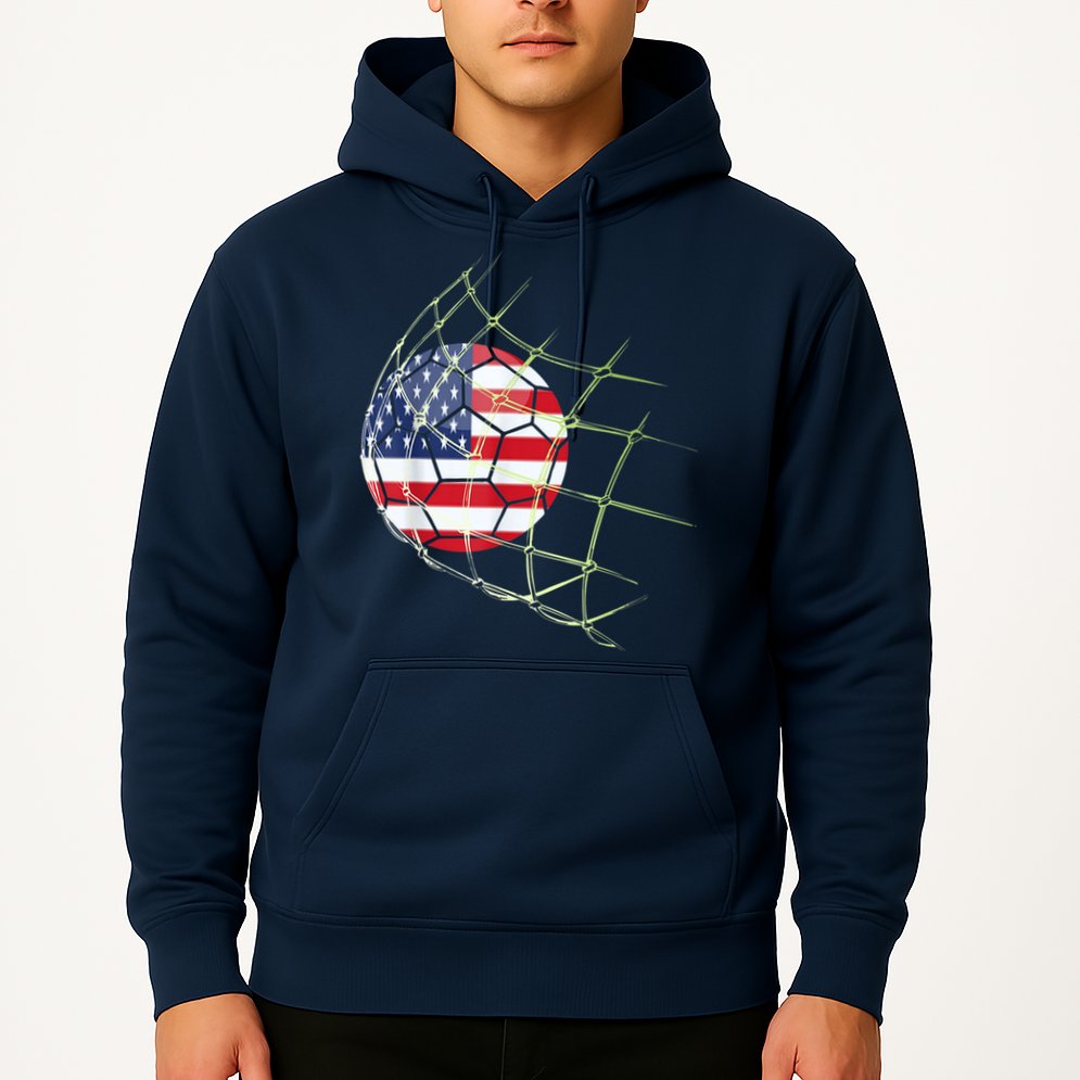 USA  National Team Soccer Jersey 2022 American Ball Flag Hoodie