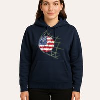 USA  National Team Soccer Jersey 2022 American Ball Flag Hoodie