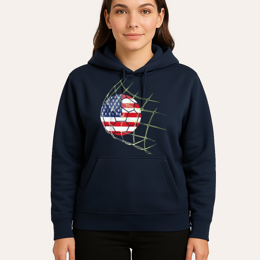 USA  National Team Soccer Jersey 2022 American Ball Flag Hoodie