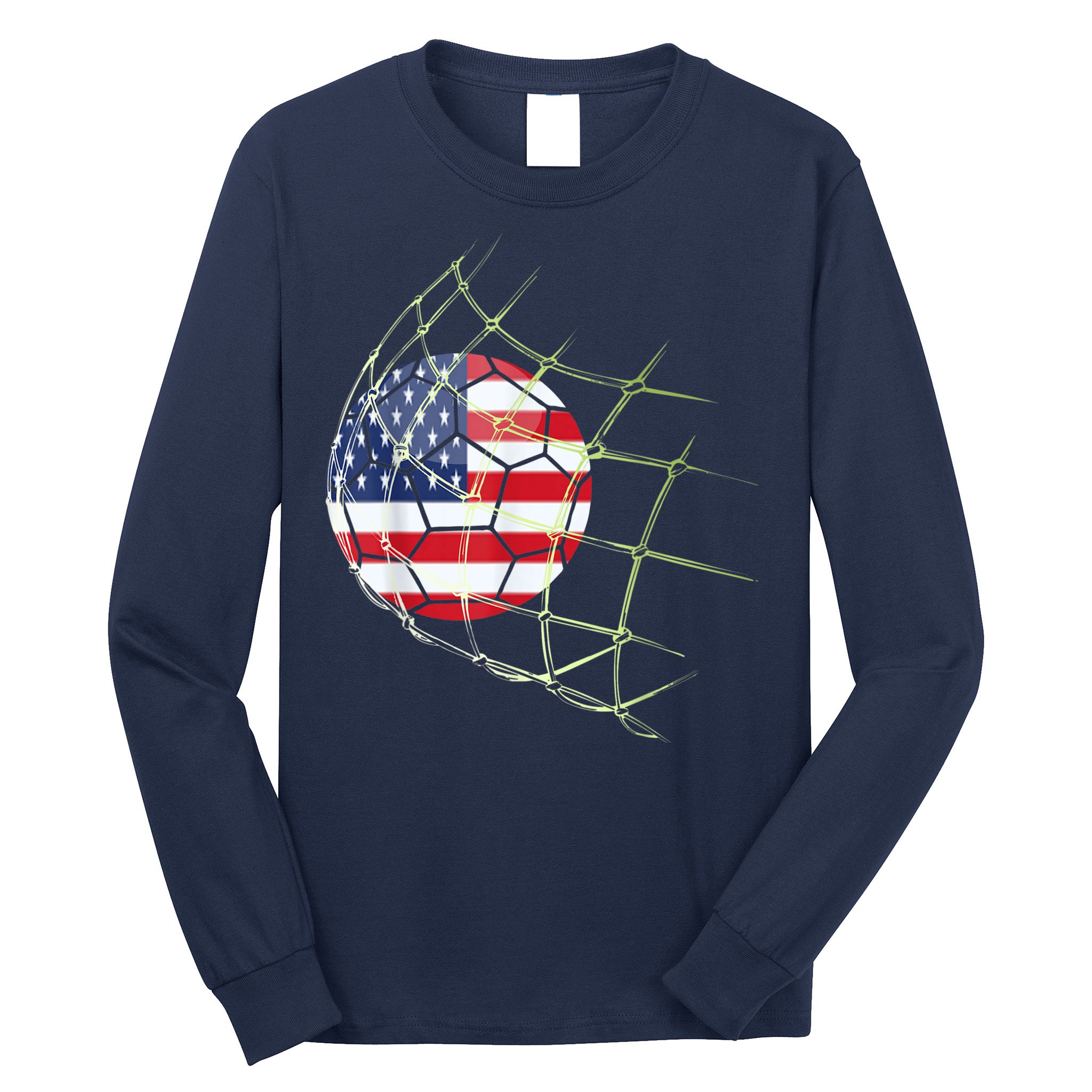 USA  National Team Soccer Jersey 2022 American Ball Flag Long Sleeve Shirt