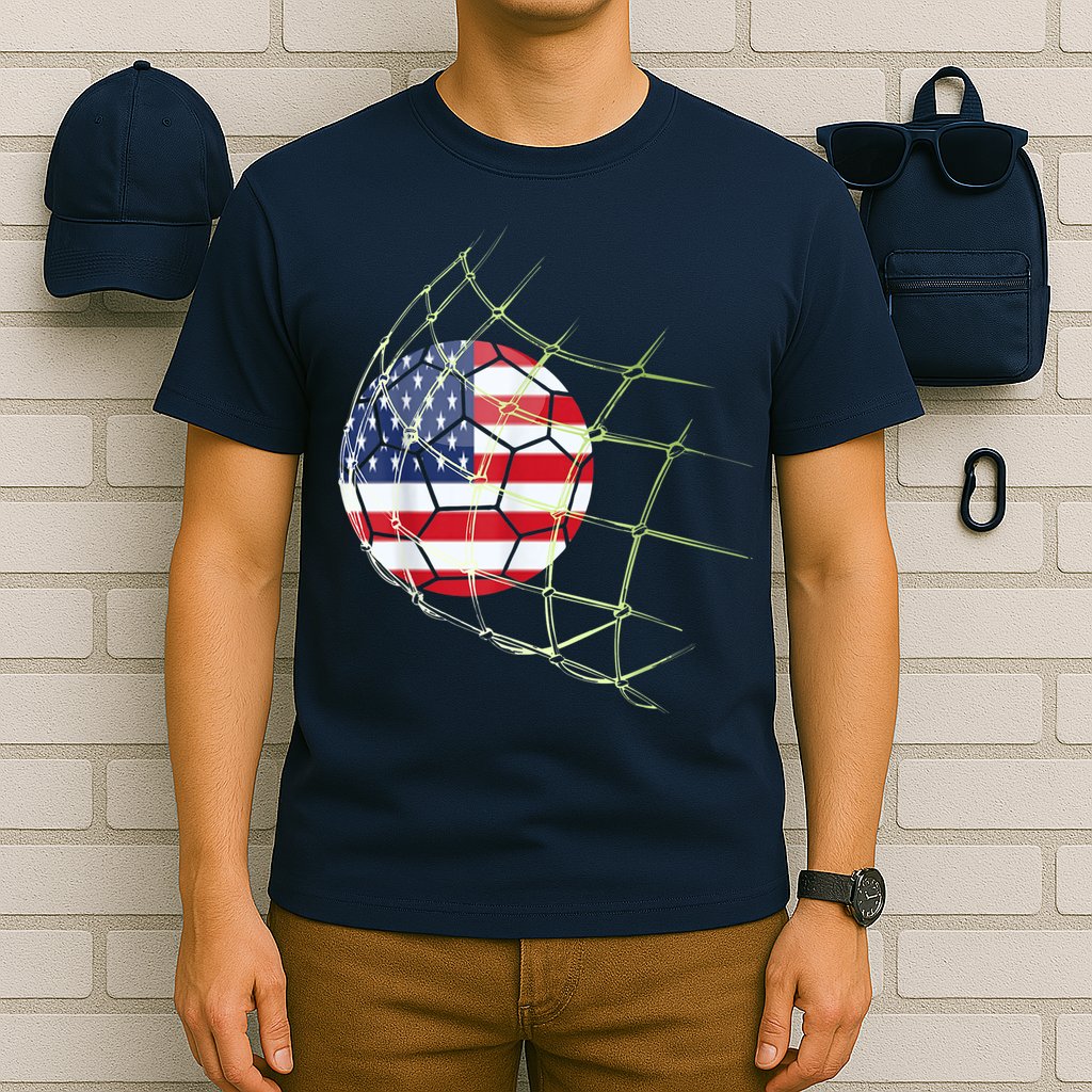 USA  National Team Soccer Jersey 2022 American Ball Flag T-Shirt