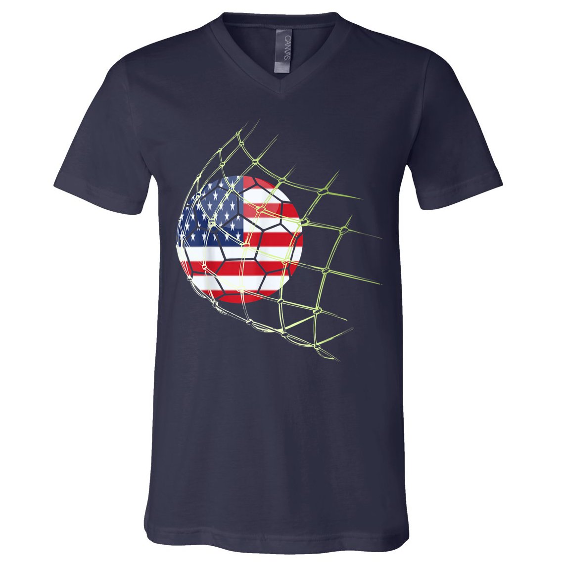 USA  National Team Soccer Jersey 2022 American Ball Flag V-Neck T-Shirt