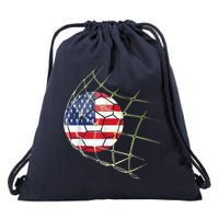USA  National Team Soccer Jersey 2022 American Ball Flag Drawstring Bag