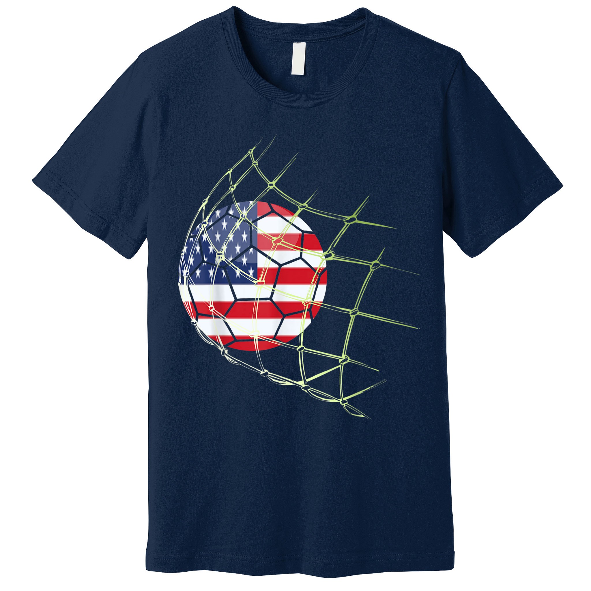 USA  National Team Soccer Jersey 2022 American Ball Flag Premium T-Shirt