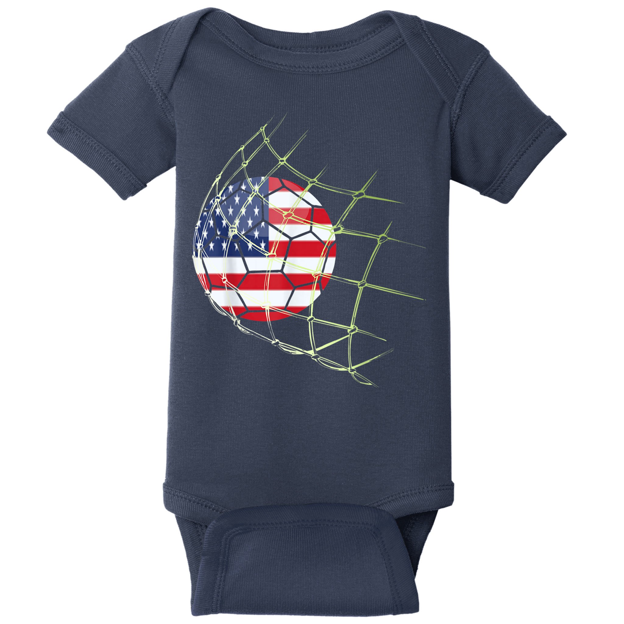 USA  National Team Soccer Jersey 2022 American Ball Flag Baby Bodysuit