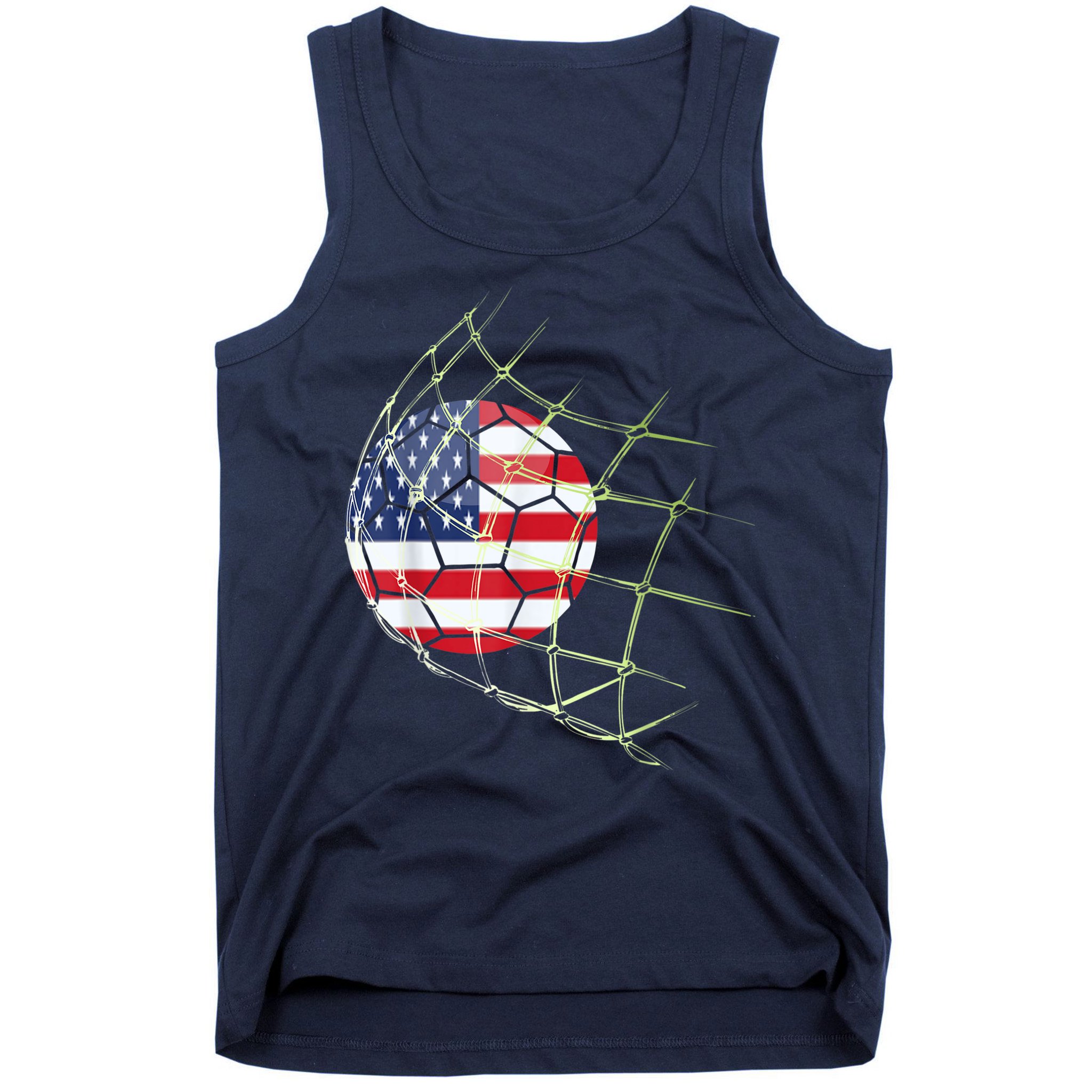 USA  National Team Soccer Jersey 2022 American Ball Flag Tank Top