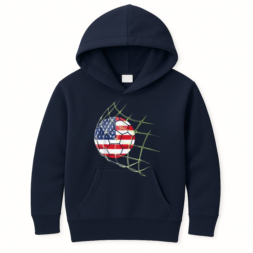 USA  National Team Soccer Jersey 2022 American Ball Flag Kids Hoodie