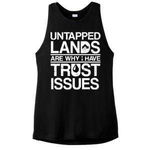 Untapped Lands Trust Issues Ladies PosiCharge Tri-Blend Wicking Tank