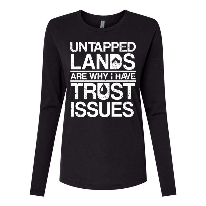 Untapped Lands Trust Issues Womens Cotton Relaxed Long Sleeve T-Shirt