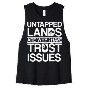 Untapped Lands Trust Issues Women's Racerback Cropped Tank