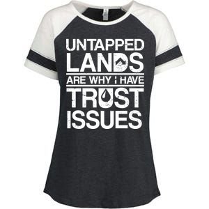 Untapped Lands Trust Issues Enza Ladies Jersey Colorblock Tee