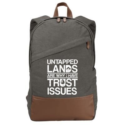 Untapped Lands Trust Issues Cotton Canvas Backpack