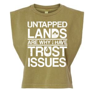 Untapped Lands Trust Issues Garment-Dyed Women's Muscle Tee