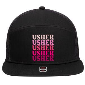 U.S.H.E.R Name 7 Panel Mesh Trucker Snapback Hat