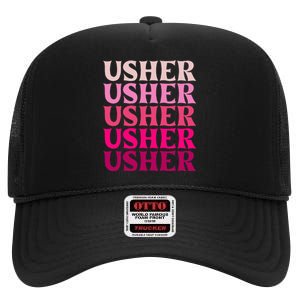 U.S.H.E.R Name High Crown Mesh Back Trucker Hat