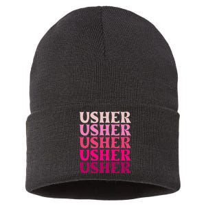 U.S.H.E.R Name Sustainable Knit Beanie