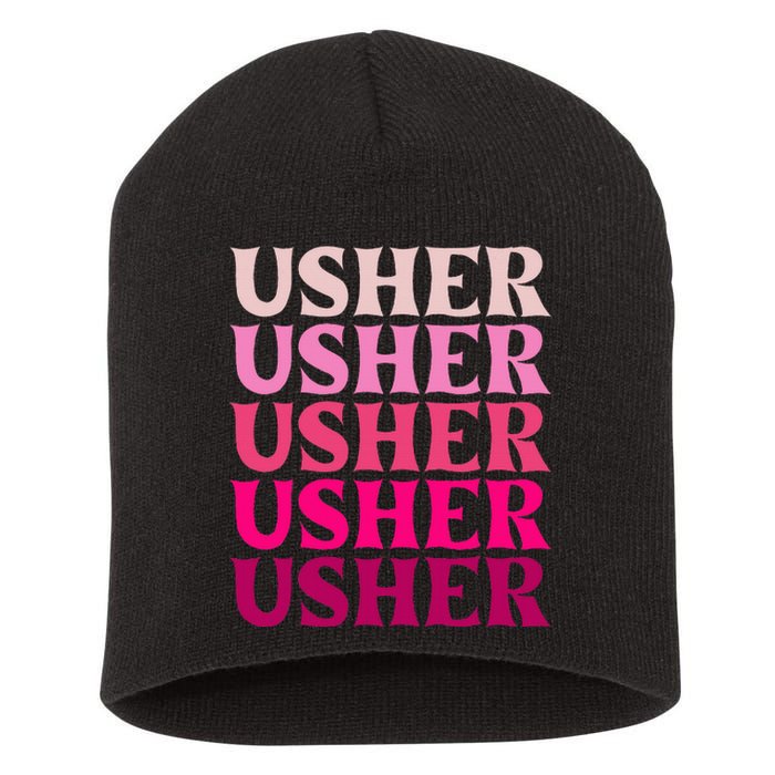 U.S.H.E.R Name Short Acrylic Beanie