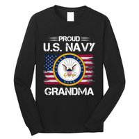 Us Na Vy Proud Grandma Proud Us Na Vy Grandma Veteran Day Long Sleeve Shirt