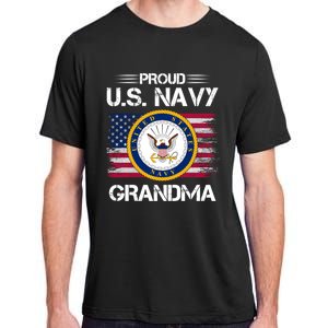 Us Na Vy Proud Grandma Proud Us Na Vy Grandma Veteran Day Adult ChromaSoft Performance T-Shirt