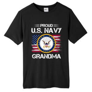 Us Na Vy Proud Grandma Proud Us Na Vy Grandma Veteran Day Tall Fusion ChromaSoft Performance T-Shirt