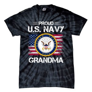 Us Na Vy Proud Grandma Proud Us Na Vy Grandma Veteran Day Tie-Dye T-Shirt