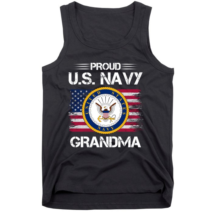 Us Na Vy Proud Grandma Proud Us Na Vy Grandma Veteran Day Tank Top