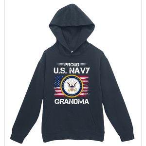 Us Na Vy Proud Grandma Proud Us Na Vy Grandma Veteran Day Urban Pullover Hoodie