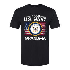 Us Na Vy Proud Grandma Proud Us Na Vy Grandma Veteran Day Softstyle CVC T-Shirt