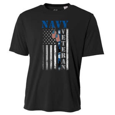 US Na Vy Patriotic Flag Na Vy Veteran Gift Cooling Performance Crew T-Shirt