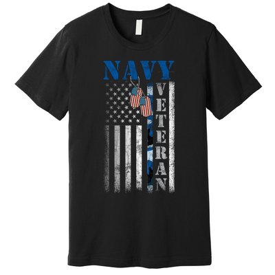 US Na Vy Patriotic Flag Na Vy Veteran Gift Premium T-Shirt