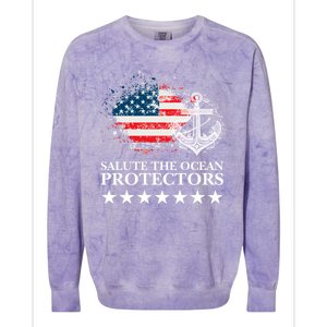 U.S.A NavyDay Veterans Military Pride Patriotic Memorial Colorblast Crewneck Sweatshirt