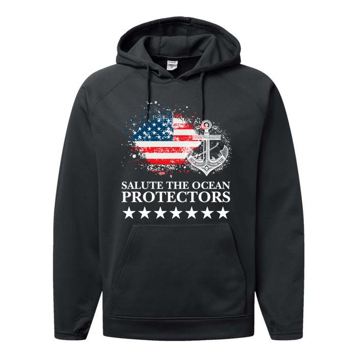 U.S.A NavyDay Veterans Military Pride Patriotic Memorial Performance Fleece Hoodie