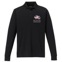 U.S.A NavyDay Veterans Military Pride Patriotic Memorial Performance Long Sleeve Polo