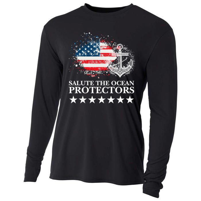 U.S.A NavyDay Veterans Military Pride Patriotic Memorial Cooling Performance Long Sleeve Crew