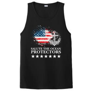 U.S.A NavyDay Veterans Military Pride Patriotic Memorial PosiCharge Competitor Tank