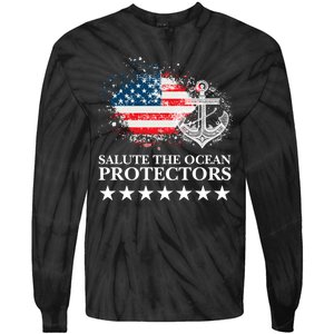 U.S.A NavyDay Veterans Military Pride Patriotic Memorial Tie-Dye Long Sleeve Shirt