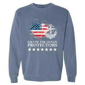 U.S.A NavyDay Veterans Military Pride Patriotic Memorial Garment-Dyed Sweatshirt