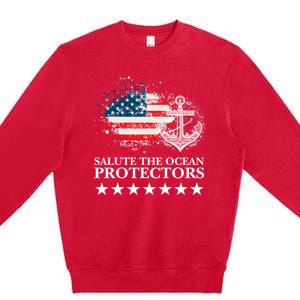 U.S.A NavyDay Veterans Military Pride Patriotic Memorial Premium Crewneck Sweatshirt