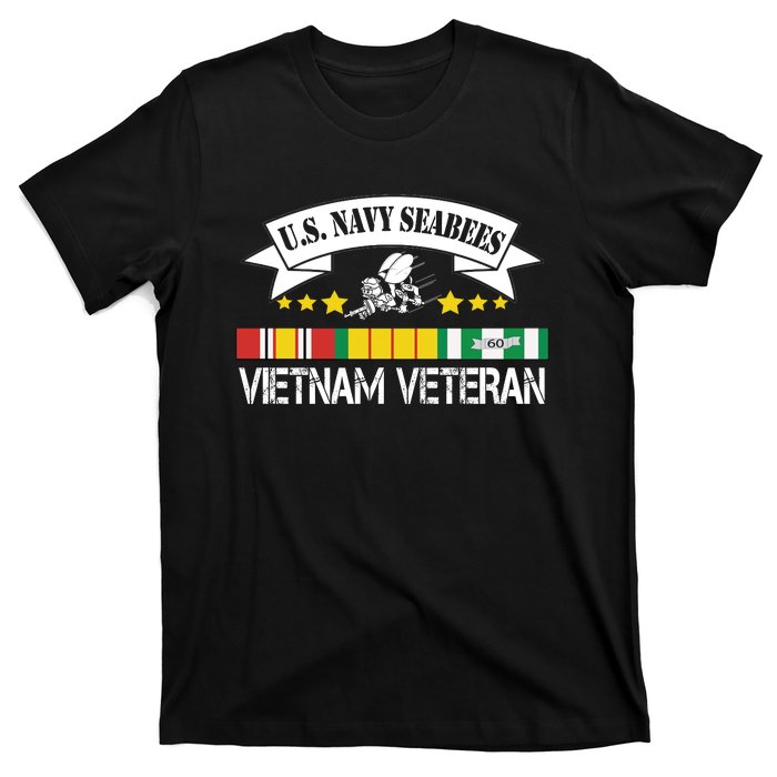 US. Na Vy Sea Bee Vietnam Veteran Flag T-Shirt