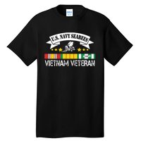 US. Na Vy Sea Bee Vietnam Veteran Flag Tall T-Shirt