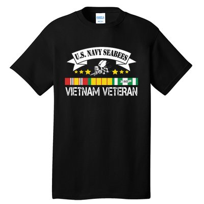 US. Na Vy Sea Bee Vietnam Veteran Flag Tall T-Shirt