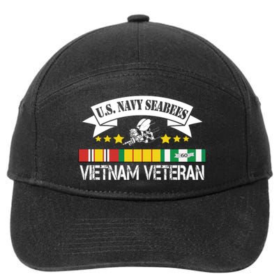 US. Na Vy Sea Bee Vietnam Veteran Flag 7-Panel Snapback Hat