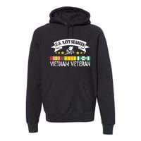 US. Na Vy Sea Bee Vietnam Veteran Flag Premium Hoodie