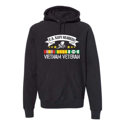 US. Na Vy Sea Bee Vietnam Veteran Flag Premium Hoodie