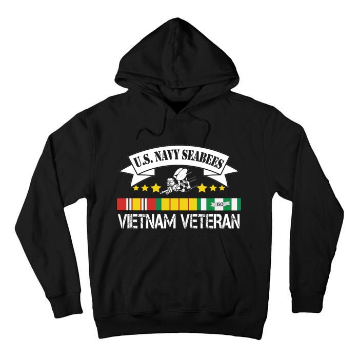 US. Na Vy Sea Bee Vietnam Veteran Flag Tall Hoodie