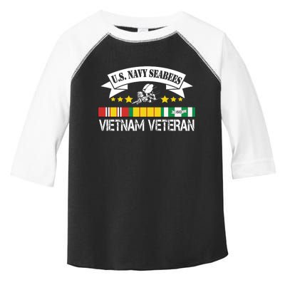 US. Na Vy Sea Bee Vietnam Veteran Flag Toddler Fine Jersey T-Shirt