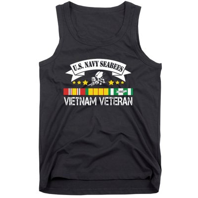 US. Na Vy Sea Bee Vietnam Veteran Flag Tank Top