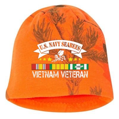 US. Na Vy Sea Bee Vietnam Veteran Flag Kati - Camo Knit Beanie